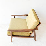 Lounge Chair with New Chartreuse Upholstery