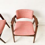 Pair of Mid Century Modern Gunlocke Occasional Chairs with New Upholstery