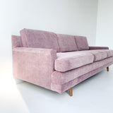 Vintage Sofa with New Mauve Upholstery