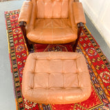 Mid Century Modern Lounge Chair and Ottoman by Percival Lafer