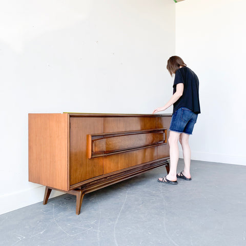 Mid Century Modern Long Low Walnut Dresser Atomic Furnishing & Design Mid Century Modern Long Low Walnut Dresser Atomic Furnishing & Design