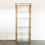 Vintage Brass and Glass Shelf