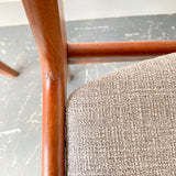 Set of 6 Danish Teak Johannes Andersen Dining Chairs - New Upholstery