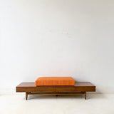 Mid Century Modern Bench with New Upholstery by American of Martinville