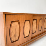 Mid Century Sideboard with Sliding Doors by Young