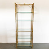 Vintage Brass and Glass Shelf