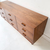 Mid Century Modern 9 Drawer Walnut Dresser