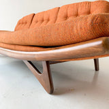 Mid Century Modern Adrian Pearsall Sofa - New Orange Upholstery