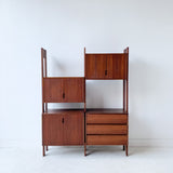 Mid Century Walnut Wall Unit/Room Divider