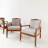 Mid Century Modern Foster McDavid Rolling Lounge Chair with New Upholstery