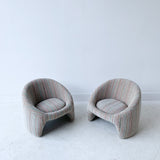 Pair of Space Age Low Lounge Chairs