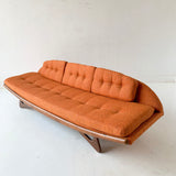Mid Century Modern Adrian Pearsall Sofa - New Orange Upholstery