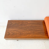 Mid Century Modern Bench with New Upholstery by American of Martinville