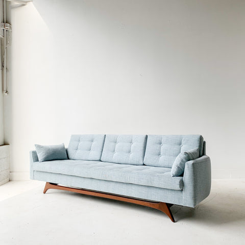 Rowe Sofa with New Light Blue Upholstery