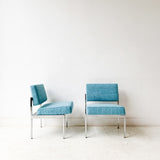 Pair of Chrome Lounge Chairs