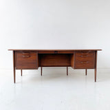 Mid Century Modern Walnut Executive Desk