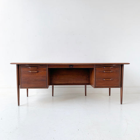 Mid Century Modern Walnut Executive Desk