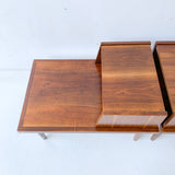 Pair of Mid Century Modern Walnut Step Tables