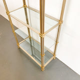 Vintage Brass and Glass Shelf