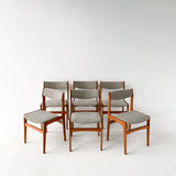 Set of 6 Danish Teak Dining Chairs by Vejle Stole