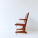 Hand Woven Walnut Chair by Neil Goss