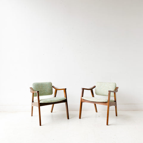 Pair of Mid Century Occasional Chairs with Tilt Backs