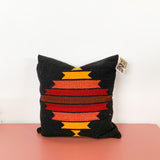 Handmade Peruvian Black Wool Pillow