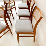 Set of 6 Rare Mid Century Modern Teak Dining Chairs by Dux - New Upholstery