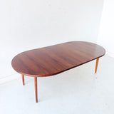 Mid Century Dining Table with 2 Leaves by J.O. Carlsson
