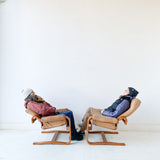 Pair of Vintage Leather Lounge Chairs