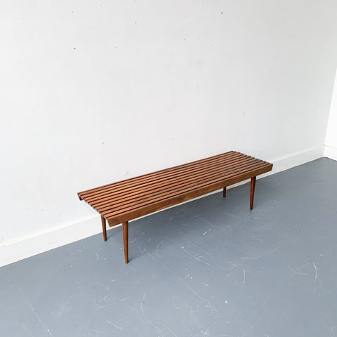 Mid Century Modern Slat Bench