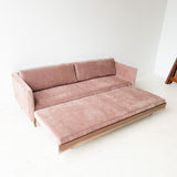 Vintage Sofa/Trundle Bed with New Mauve Upholstery