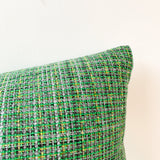 Multi-Green Tweed Pillow