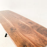 Black Walnut Coffee Table with Metal Base by atomic