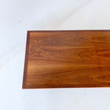 Mid Century Modern Walnut Coffee Table on Tapered Legs