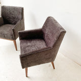 Pair of Charcoal Lounge Chairs