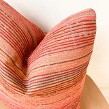Red/Pink/Grey Stripe Pillow