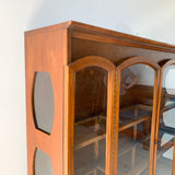 Mid Century Curio with Sculpted Sides