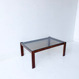 Mid Century Coffee Table with Smoked Glass