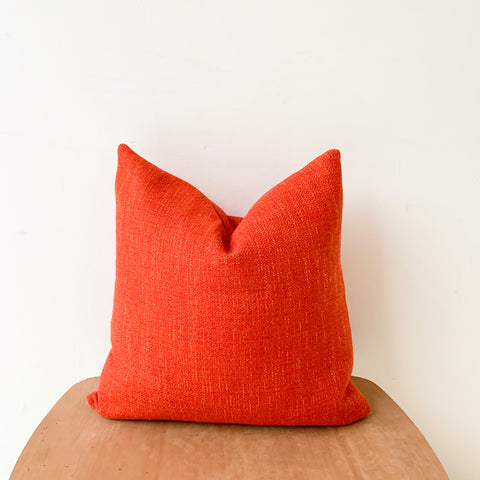 Orange/Red Tweed Pillow