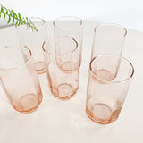 Set of 6 Vintage Pink Glasses