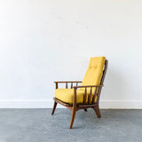 Mid Century Modern High Back Lounge Chair with New Upholstery