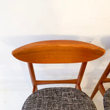 Set of 6 Kurt Ostervig Danish Teak Dining Chairs with New Upholstery