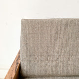 Mid Century Modern Sofa with Live Edge Black Walnut Sides - New Upholstery