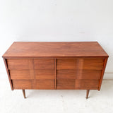 Mid Century Modern Louvered Front Low Dresser