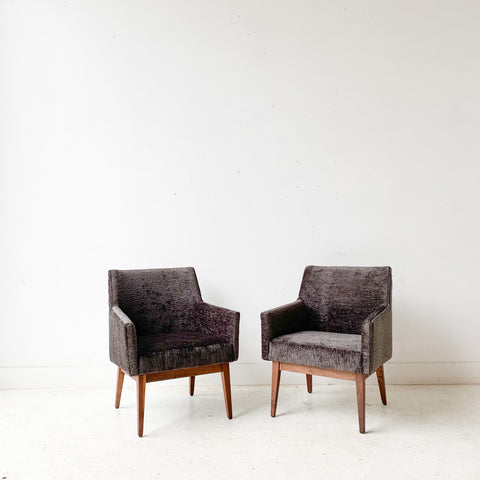Pair of Charcoal Lounge Chairs