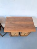 Pair of Cane Front Nightstands