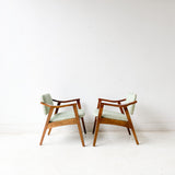 Pair of Mid Century Occasional Chairs with Tilt Backs