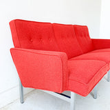 Mid Century Sofa with Aluminum Base - New Upholstery