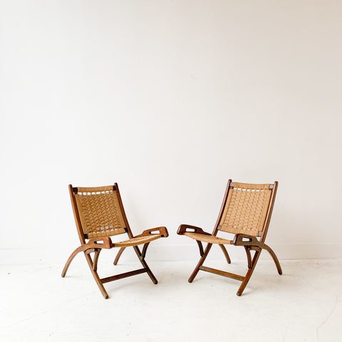 Pair of Mid Century Rope Chairs